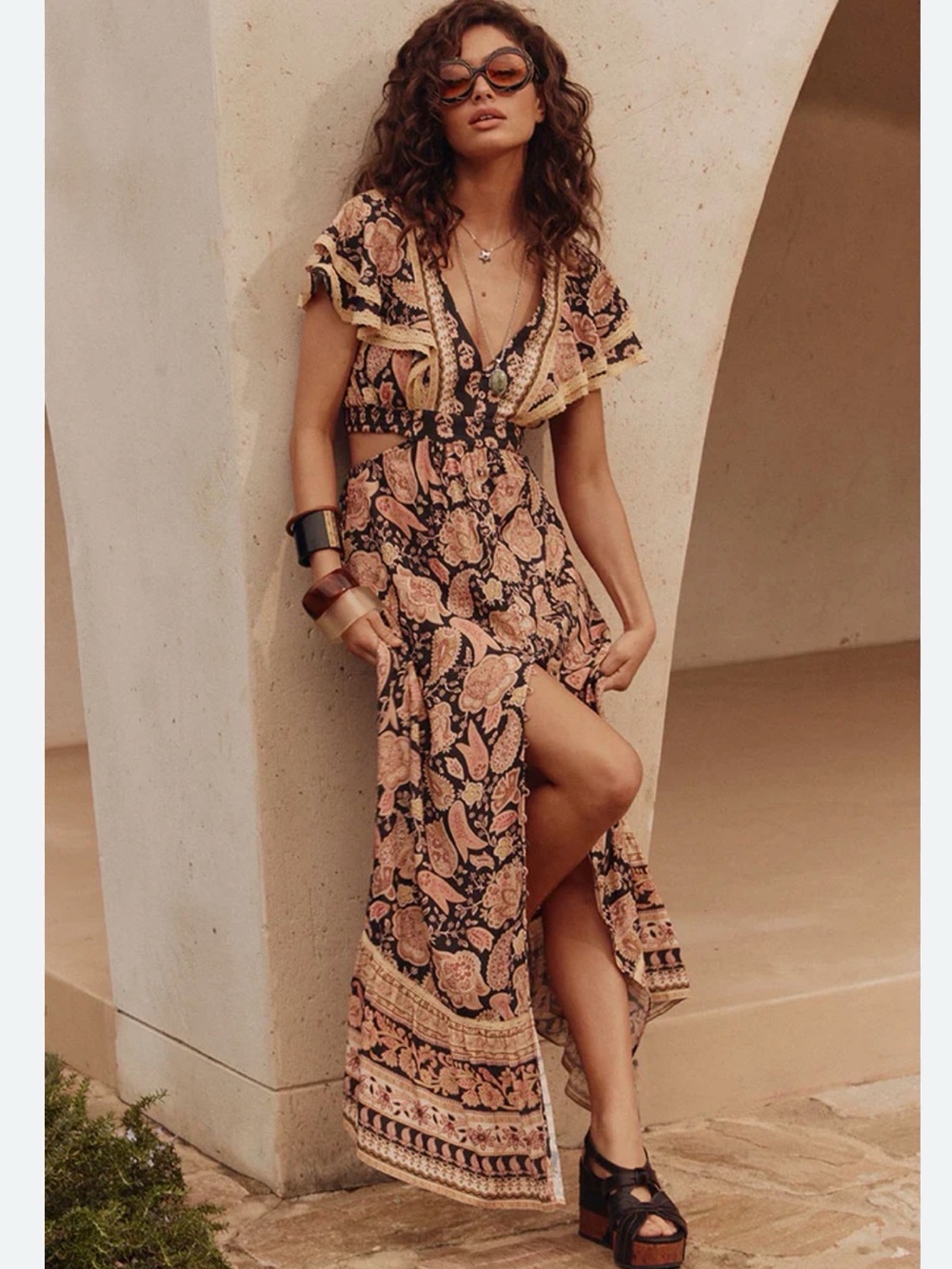 Spell & the  Gypsy collective Paisley Maxi Dress nwt sz M